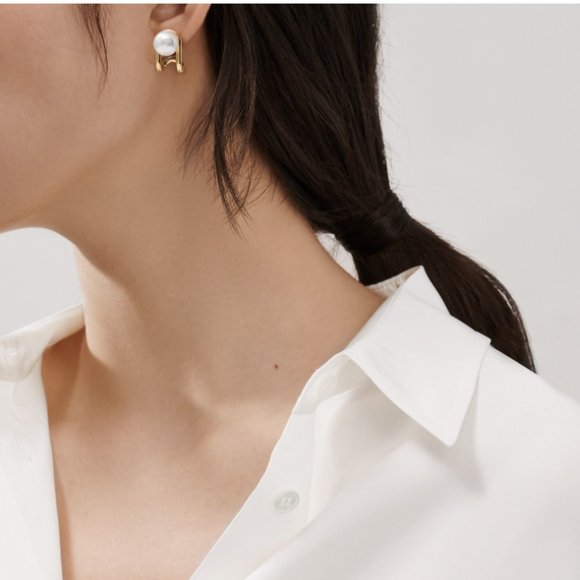 Tiffany HardWear South Sea Pearl Earrings - Picture 1 of 4